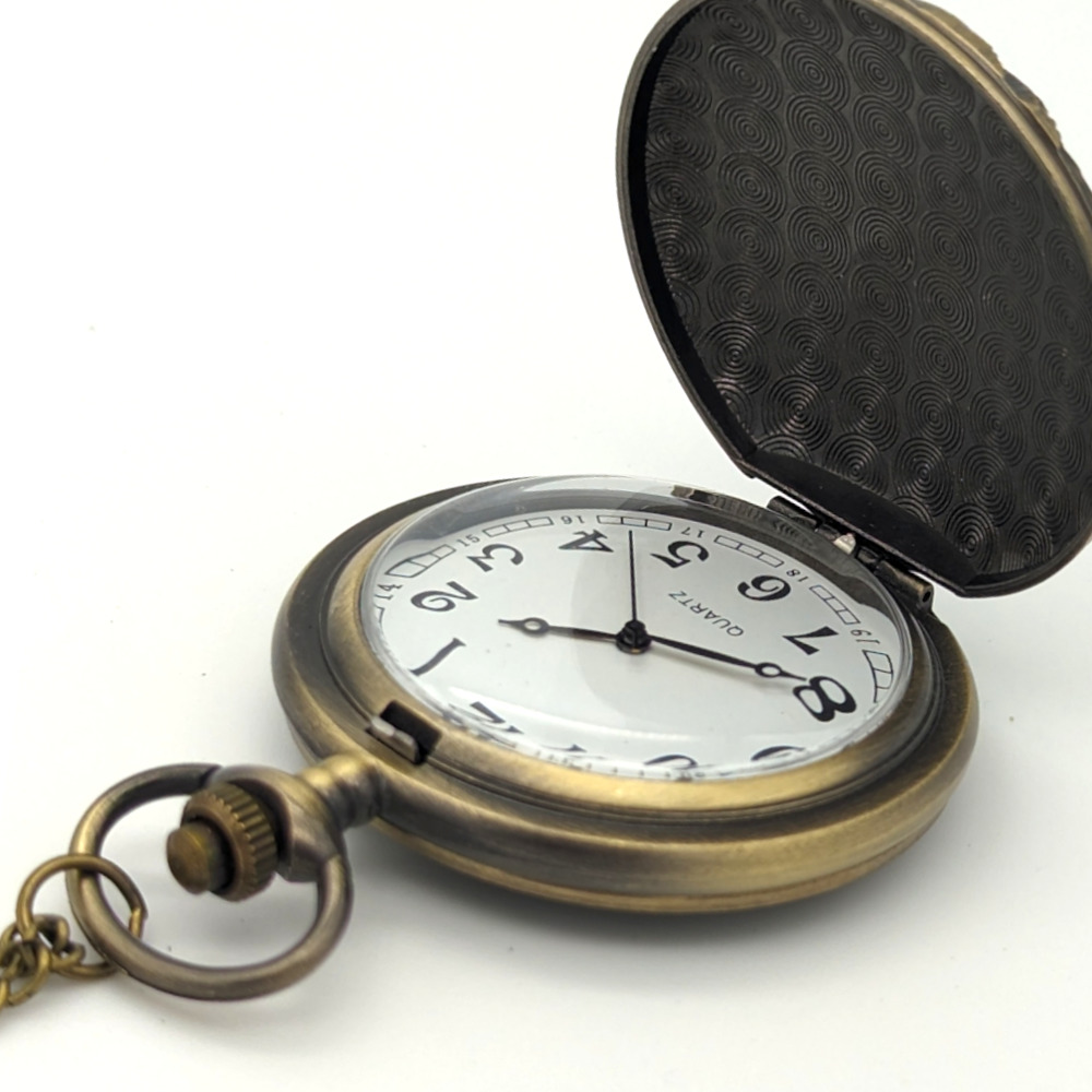 Elephant Pocket Watch NEW Gift Safari Africa India Vintage Bronze Finish - Picture 6 of 7
